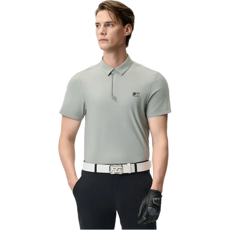 FILA Golf Series SS25 Polo Shirt Men's Dome Gray GY-1
