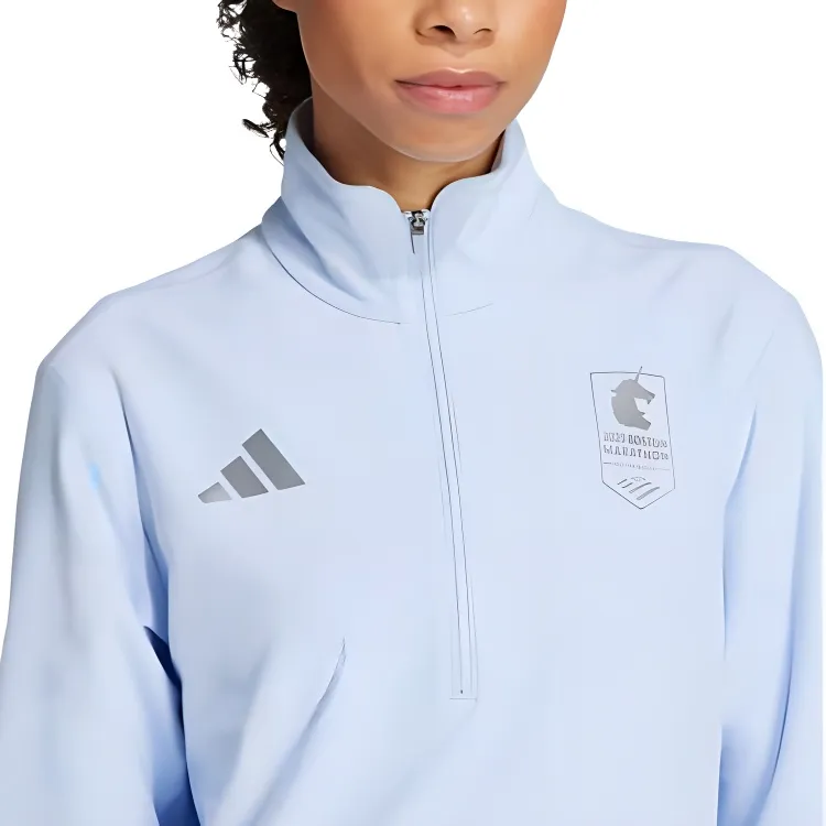 Adidas Free Shipping With AdiClub Boston Marathon® 2025 Own The Run 1/2 Zip Tee-3