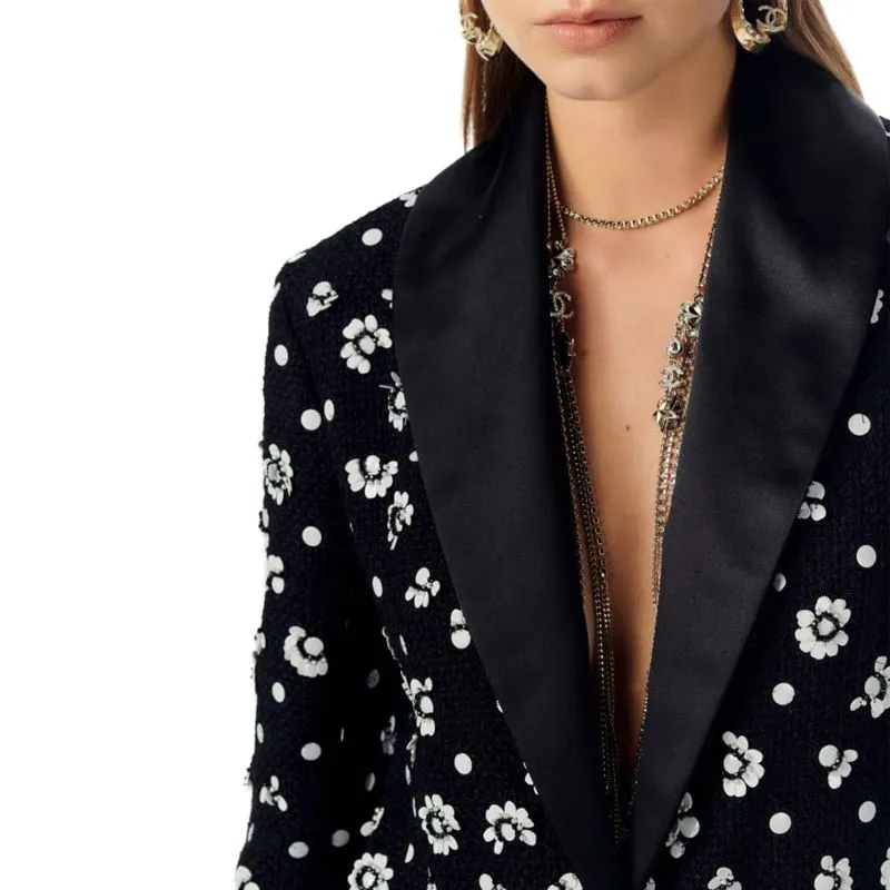 CHANEL 23 New Spring And Summer Arrivals Business Suits Coats Women's Black-4