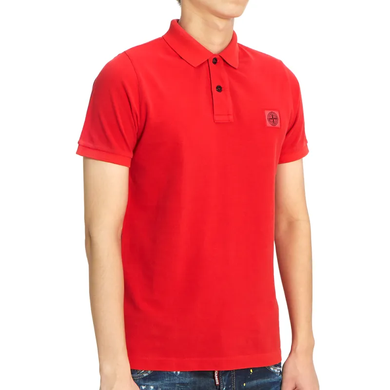 STONE ISLAND Polo Shirt Men's Red-4