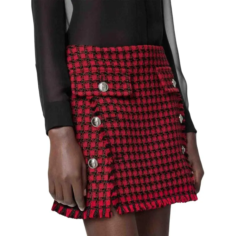 VERSACE Checked Mini Skirt-3