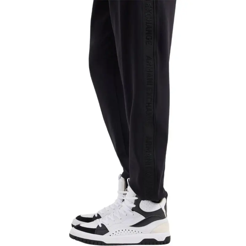 ARMANI EXCHANGE Logo stripe Cotton Track Pants-4