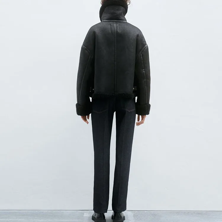 ZARA Jackets Women's Black-3