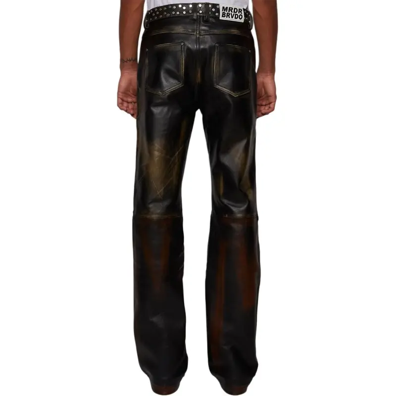 Who Decides War Studded Leather Trousers-4