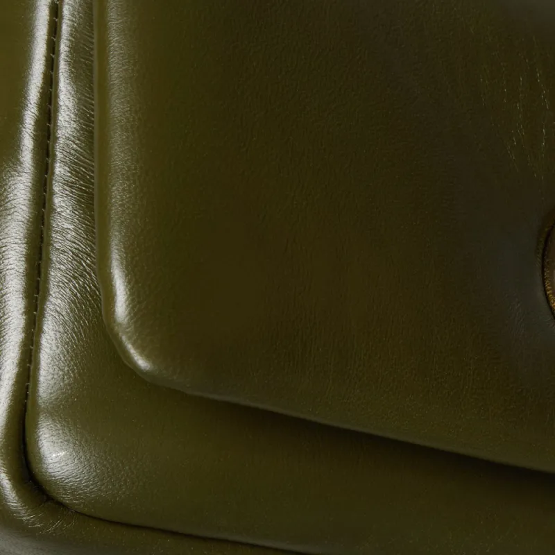 GUCCI Leather Handbag Mini Women's Forest Green-6