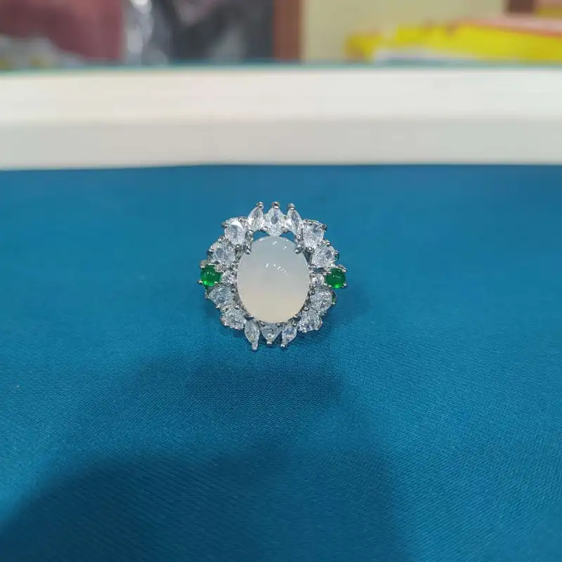 Gifts Chalcedony Jade Rings Women's-2