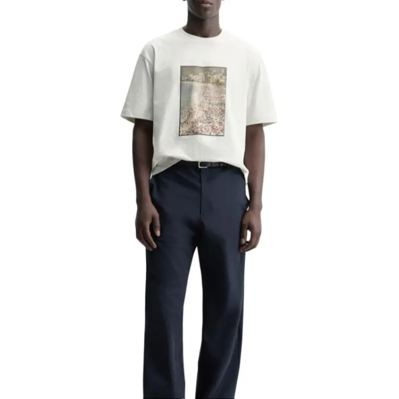 ZARA T Shirts Men Pearl Gray-5