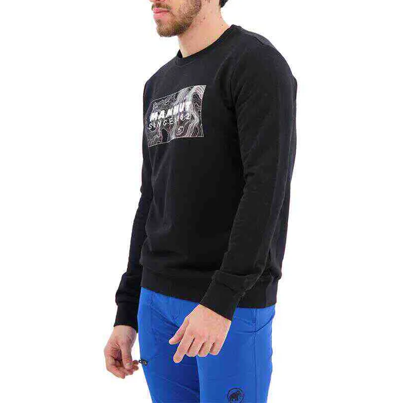 MAMMUT Sweatshirt Unisex Black, Comes With Necklace-3