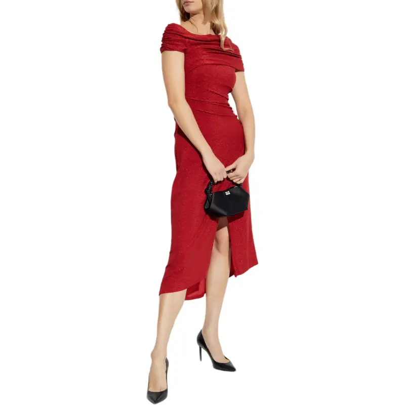 DVF Diane Von Furstenberg Off Shoulder Front Slit Dress-1