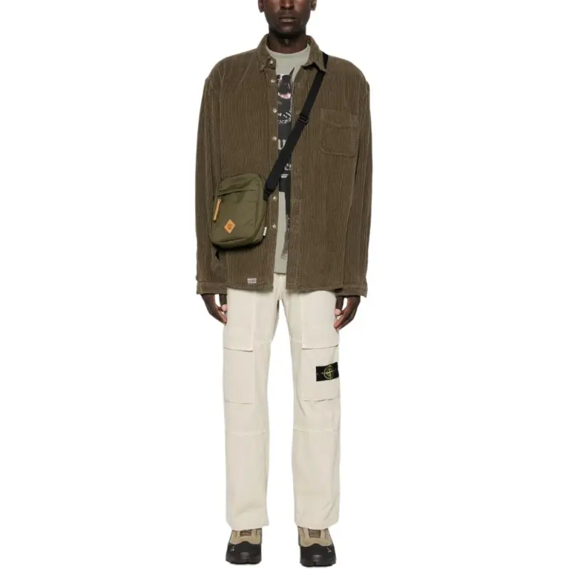 STONE ISLAND Logo Patch Cargo Pants-2