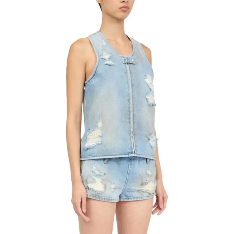 MM6 Maison Margiela Distressed Effect Waistcoat-3