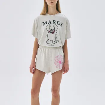 MARDI MERCREDI T Shirts Women's Oats Powder