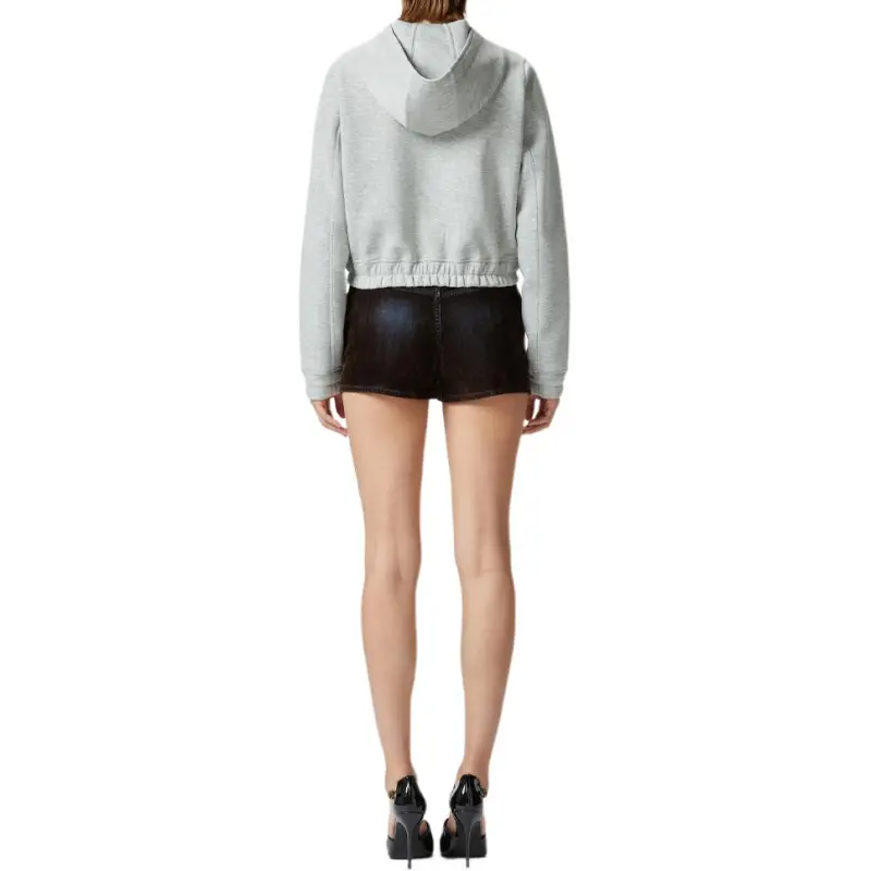PINKO Cropped Jersey Hoodie-3