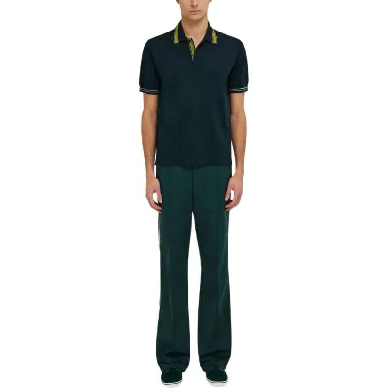 Ferragamo Striped collar Polo Shirt-1