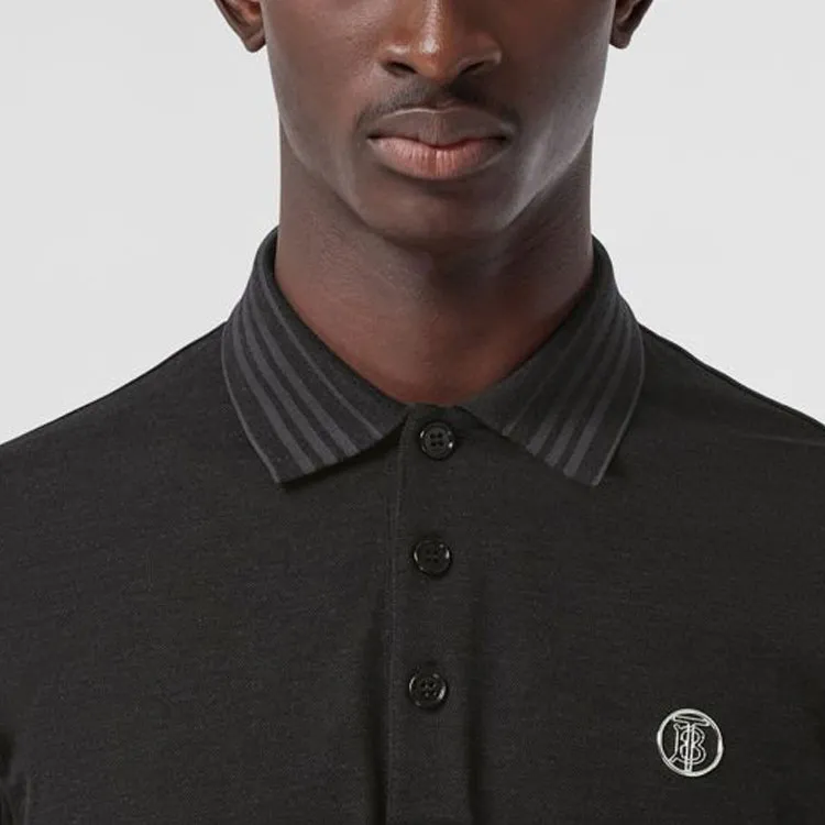 Burberry SS22 Polo Shirt Men's Charcoal Gray-4