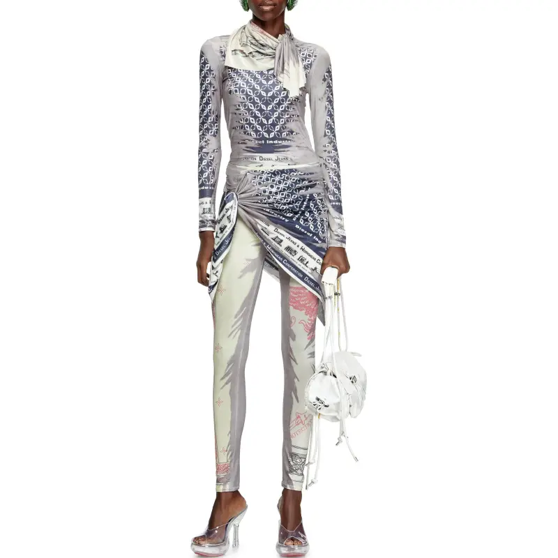 DIESEL T Anda Geometric Pattern Printed T Shirt-1