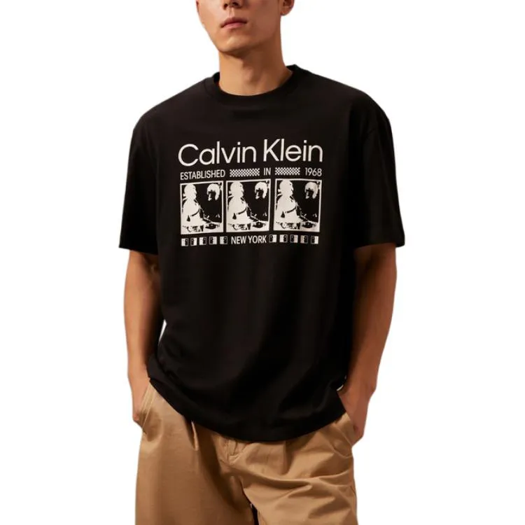 CALVIN KLEIN Rainbow Series T Shirt Men's Space Black-3