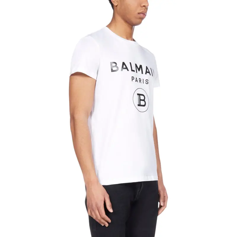 BALMAIN T Shirts Men White-5
