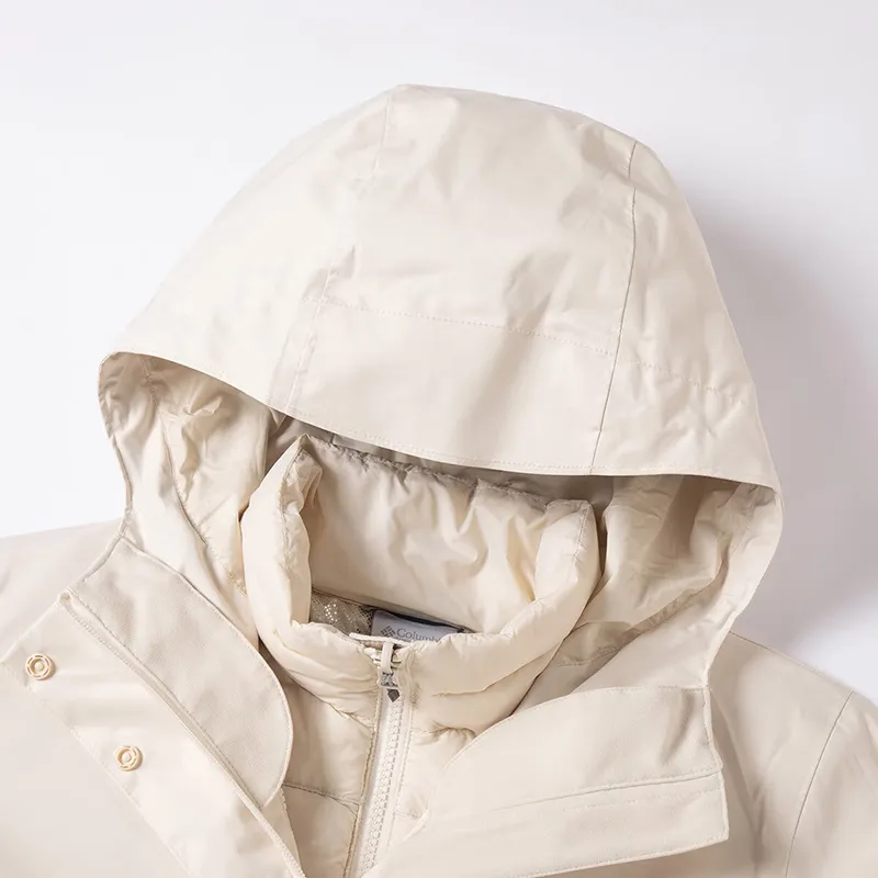 Columbia FW24 Hiking Waterproof And Warm Windbreaker Jacket Women's Ecru-6