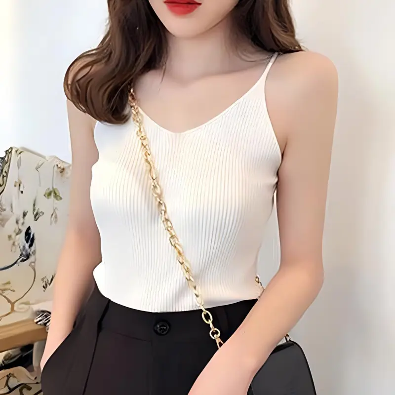 Flowers In Water Camisole Women's White-3