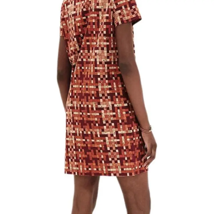 HERMES FW24 Short Sleeved Dress Women's Multicolor-3