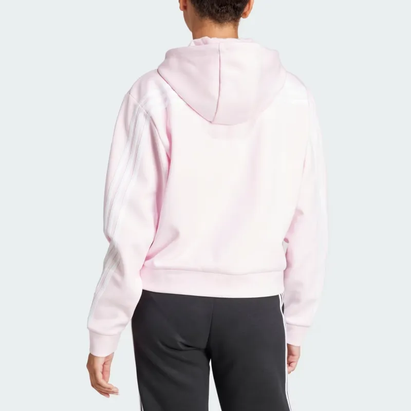 Adidas Future Icons FW24 3-Stripes Full Zip Sweatshirt Women's Transparent Pink-2
