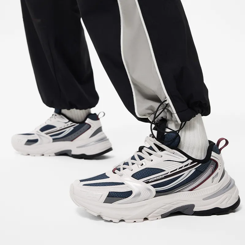 LINING Aurora 2K Casual Shoes Men Low Top Mist White/Deep Simple Blue-3