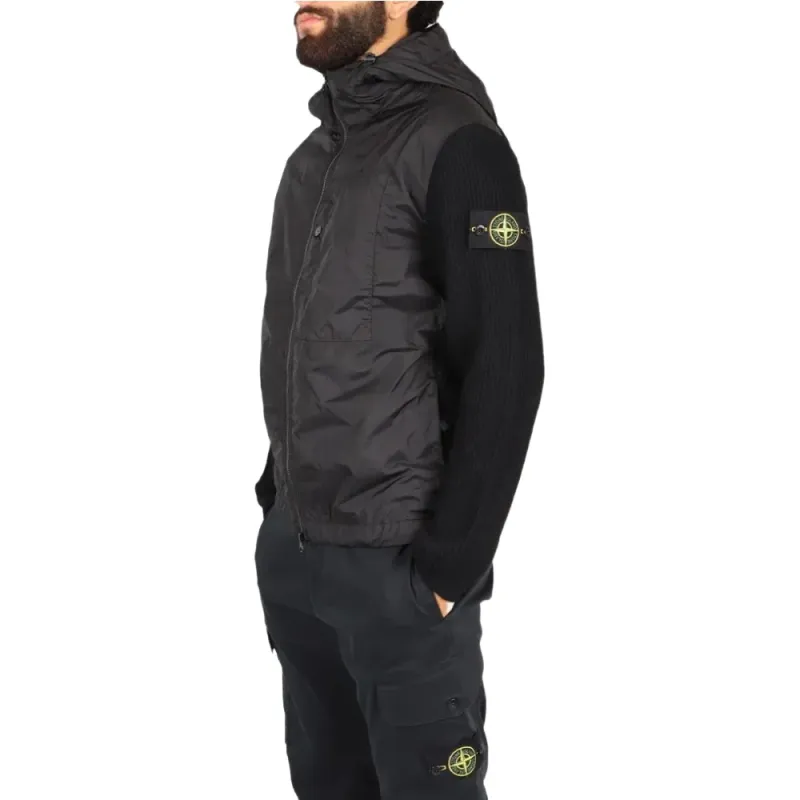 STONE ISLAND Panelled Zip Up Hooded Jacket-2