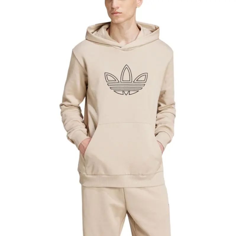Adidas Originals Trefoil Hoodie FW24 Sweatshirt Men's Beige-1