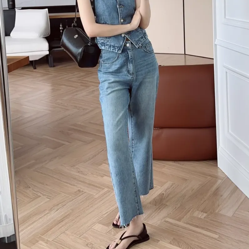 MEIYANG Jeans Women's Blue-2
