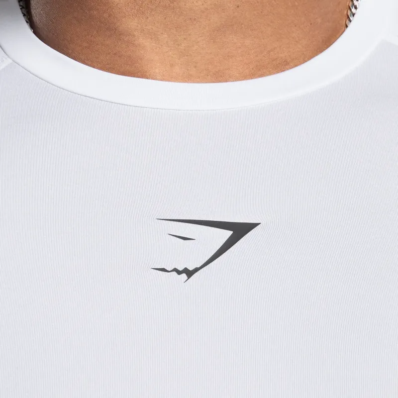 GYMSHARK Element Baselayer T Shirt Men's White-4
