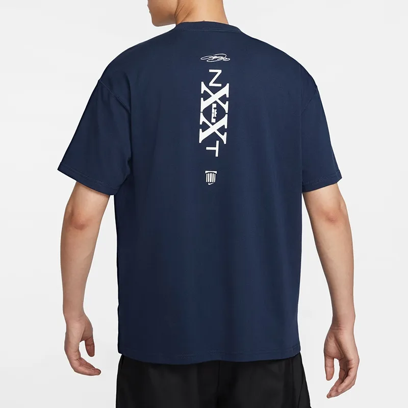 Nike T Shirts Men Navy Blue-3