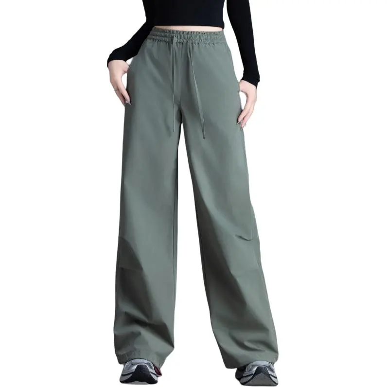 You Cow Me Pants Casual Pants Women's Army Green-1