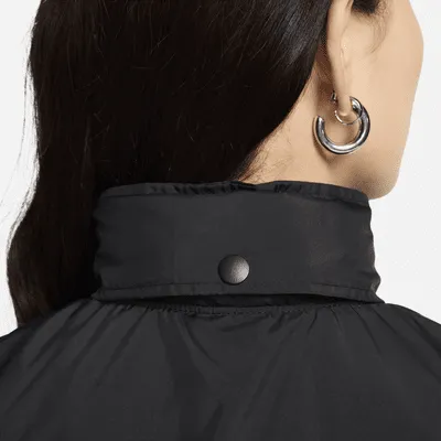 Nike Sportswear Essential Trench Coat 'Black/White'-4
