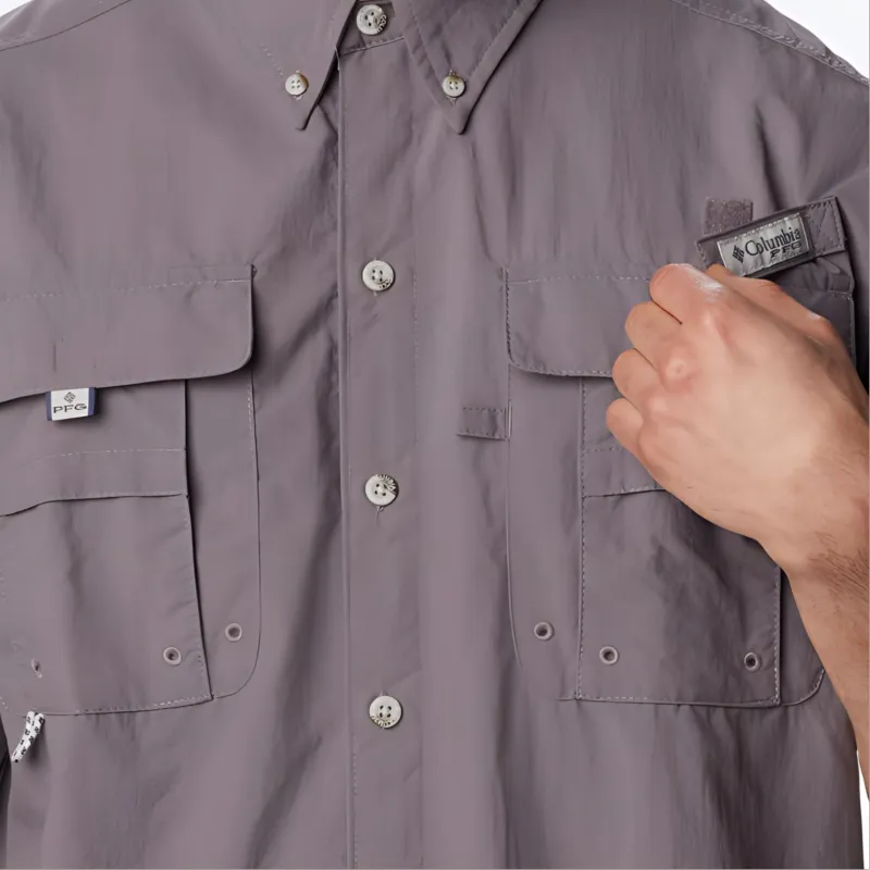 Columbia PFG Bahama™ II Shirt Men's Gray Purple-4