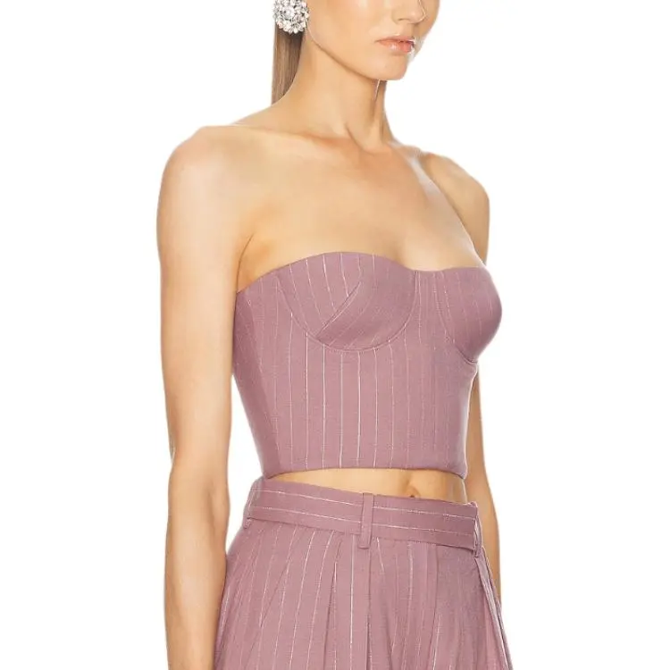 Alex Perry Strapless Top Women's Light Purple-2