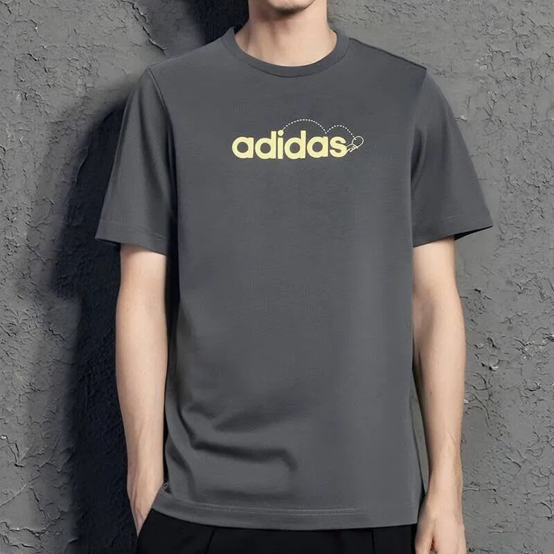Adidas SS25 T Shirt Men's Dark Gray-2