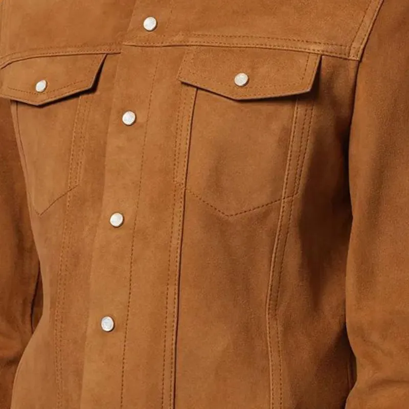 VERSACE Suede Overshirt-4