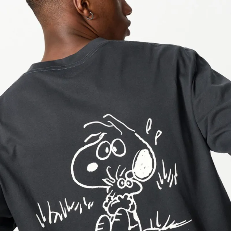 UNIQLO x PEANUTS Collaboration SS25 T Shirt Unisex Dark Gray-4