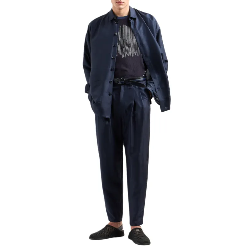 GIORGIO ARMANI Silk Shirt Jacket-3