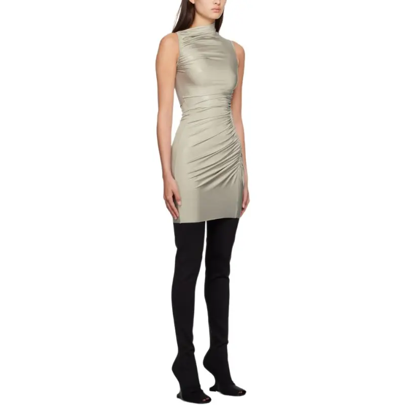 RICK OWENS/RO Sleeveless Dress Women's Silver White-1