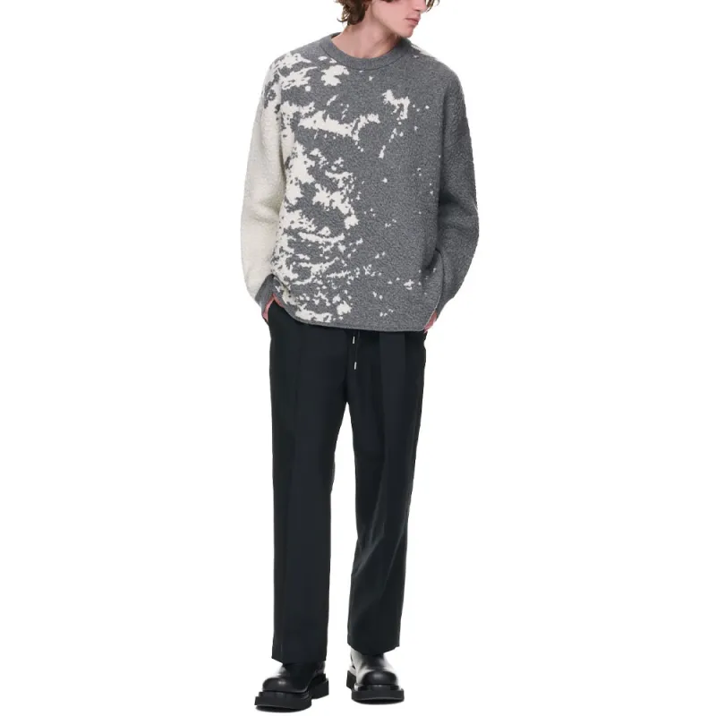 LOEWE FW22 Sweater Men's Gray White-2