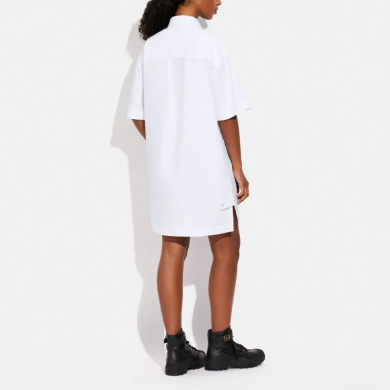 COACH Short-Sleeved Dresses Women's White-2