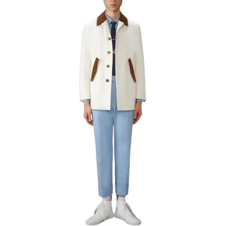 THOM BROWNE RWB stripe Denim Shirt-4