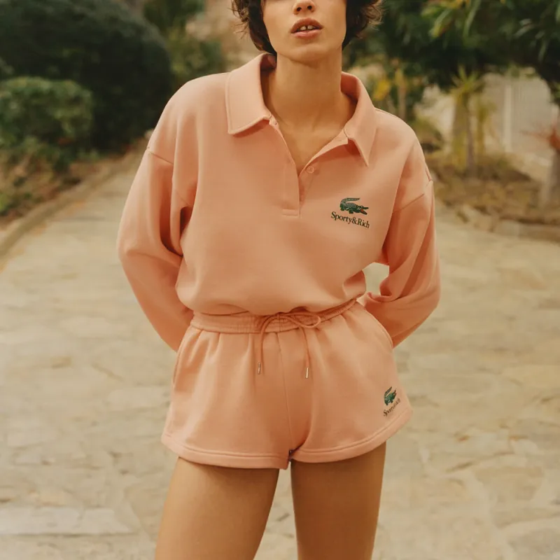 Sporty & Rich X LACOSTE Casual Shorts Women's Orange-1