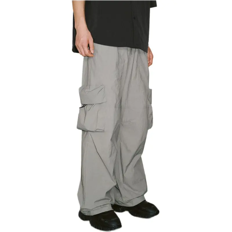 URBAN REVIVO Cargo Pants Men's Warm Gray-2