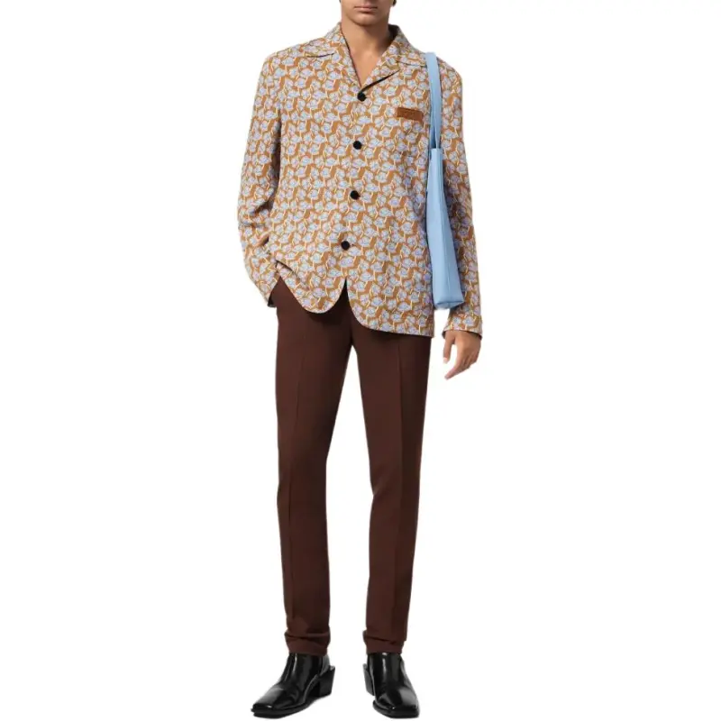VERSACE Poppies Single breasted Blazer-2