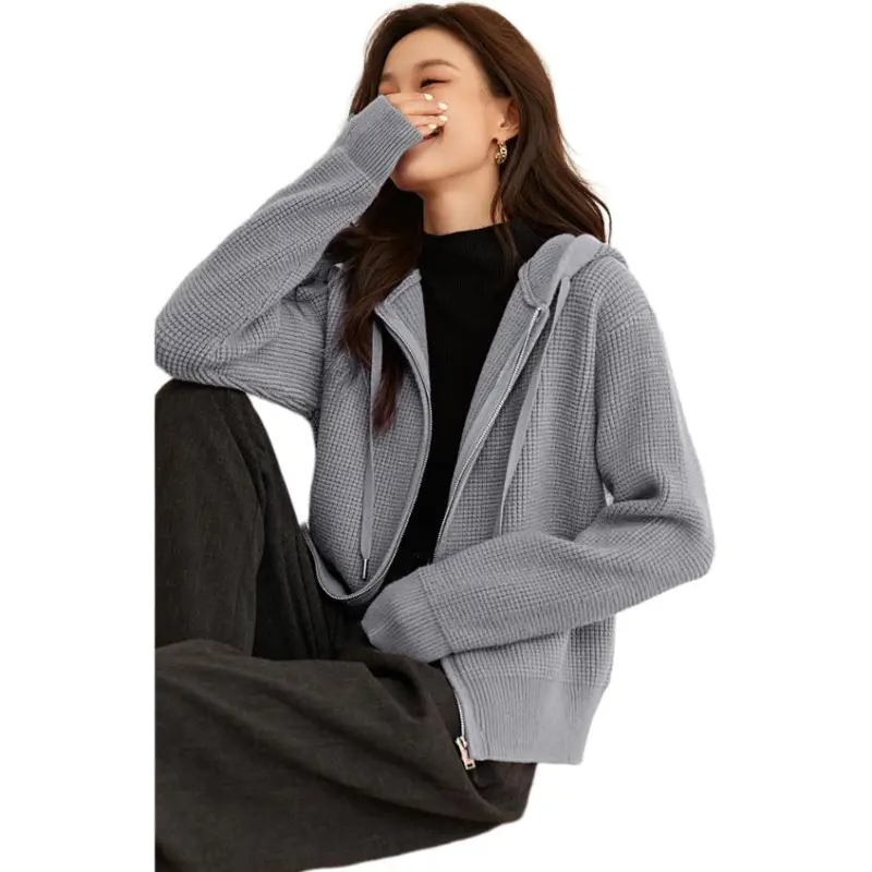 Mo Han Yi Mei Knitwear Women's Medium Gray-4