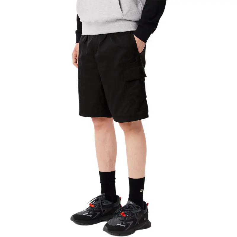 LACOSTE Cargo Shorts Men's Black-3