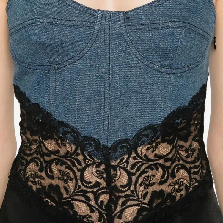 Blumarine Lace trim Mini Dress-4